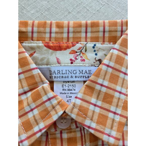 Darling Mae Autumn Sunset Short Sleeve Button Up Shirt - Picture 3 of 6